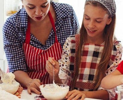 childminder baking with children