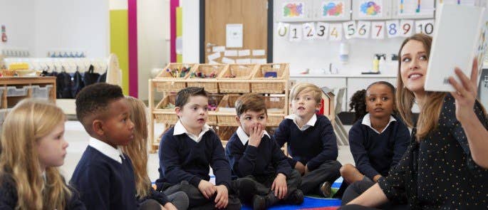 Children learning in the classroom