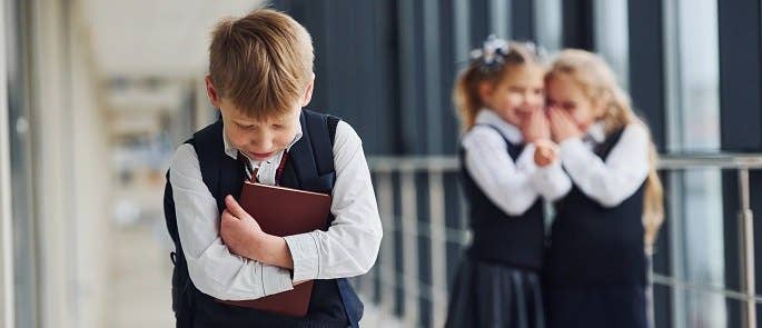 A depiction of a child experiencing allergy bullying 