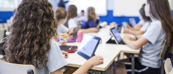 Children in a school classroom