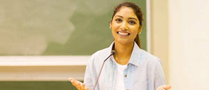 Student in mock school election