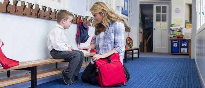 Parent and child discussing challenging behaviour