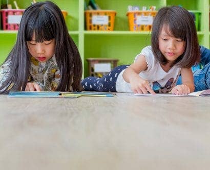 children doing activities in class