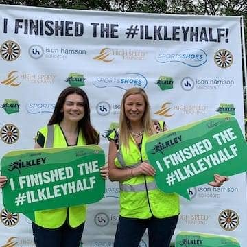 staff volunteering at the Ilkley Half Marathon