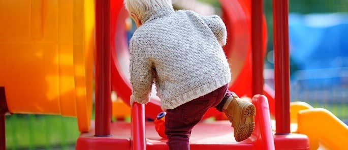 Child playing at school