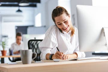 Person working at desk