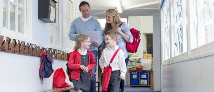 parents with children in school