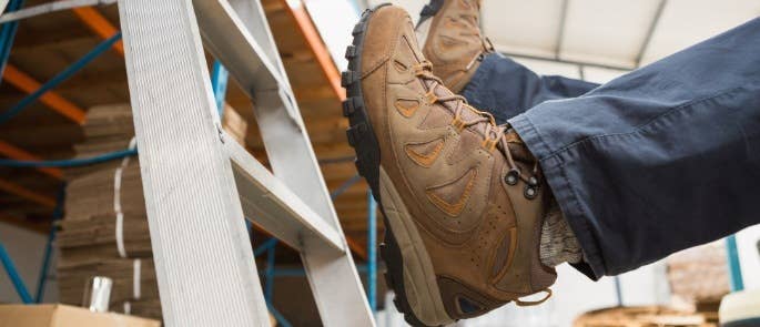 Person falling off a ladder