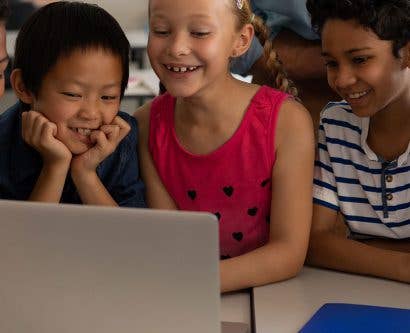 diverse children in school lesson