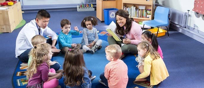 Children learning in a nursery business