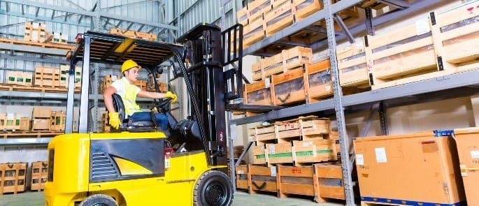 warehouse forklift vehicle 